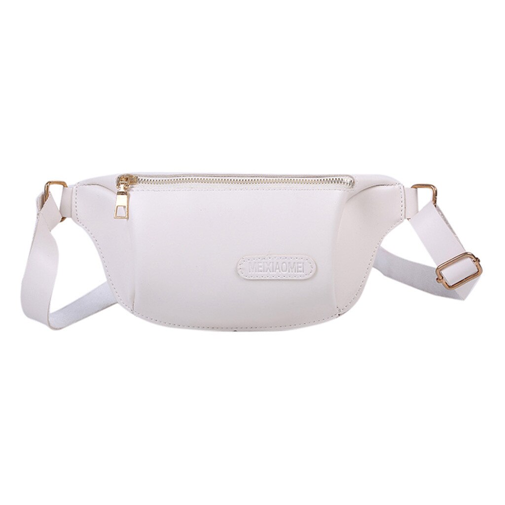 Vrouwen Taille Zakken Handtas Sport Borst Zak Taille Waterdichte Heuptas Schoudertas Rits Zakken Purse Sac Een Hoofd femme #20: White