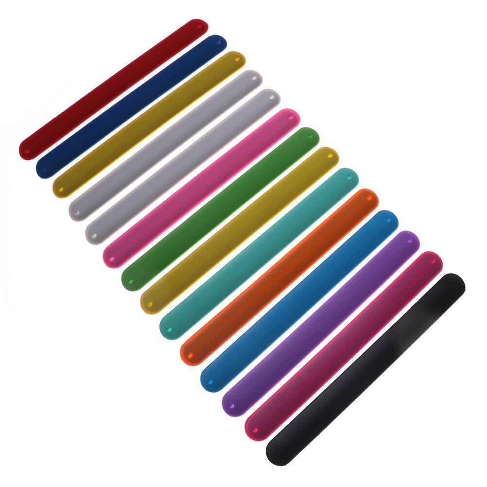Pulseras de arcoíris para decoración de de cumpleaños de niña, brazaletes de Slap, recuerdo de baby shower, suministros para niños, de bautismo, 6 uds.,