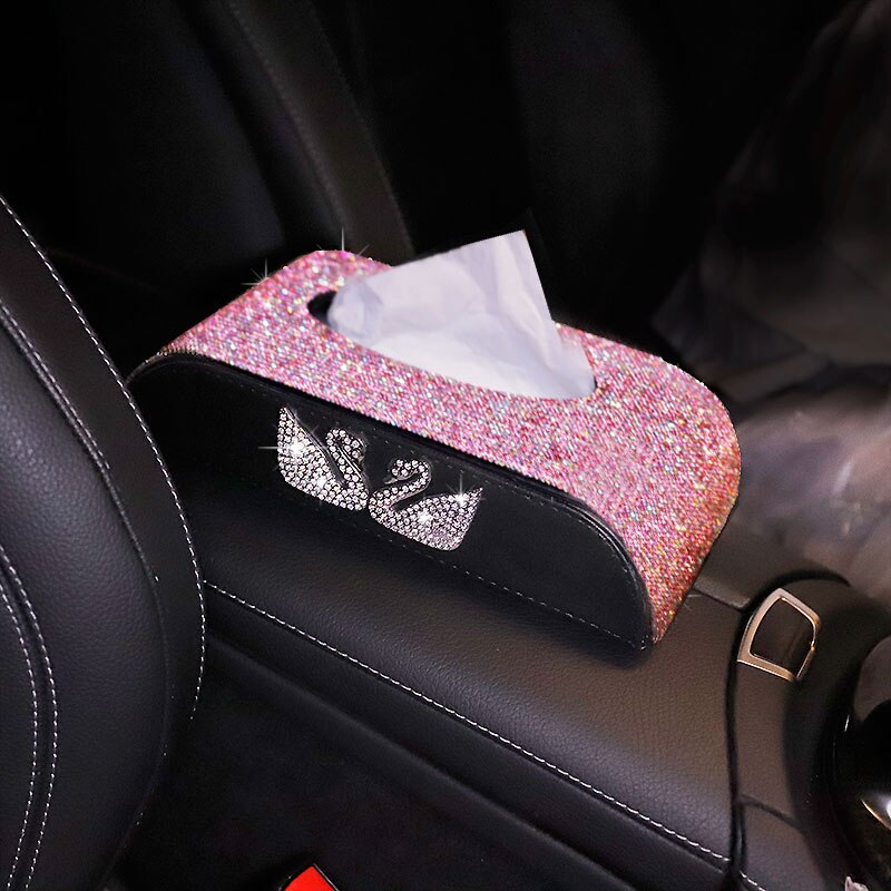 Luksus læder diamant maleri tissuekasse serviet holder bil pumpe kasse køkken væv dispenser boligindretning: J