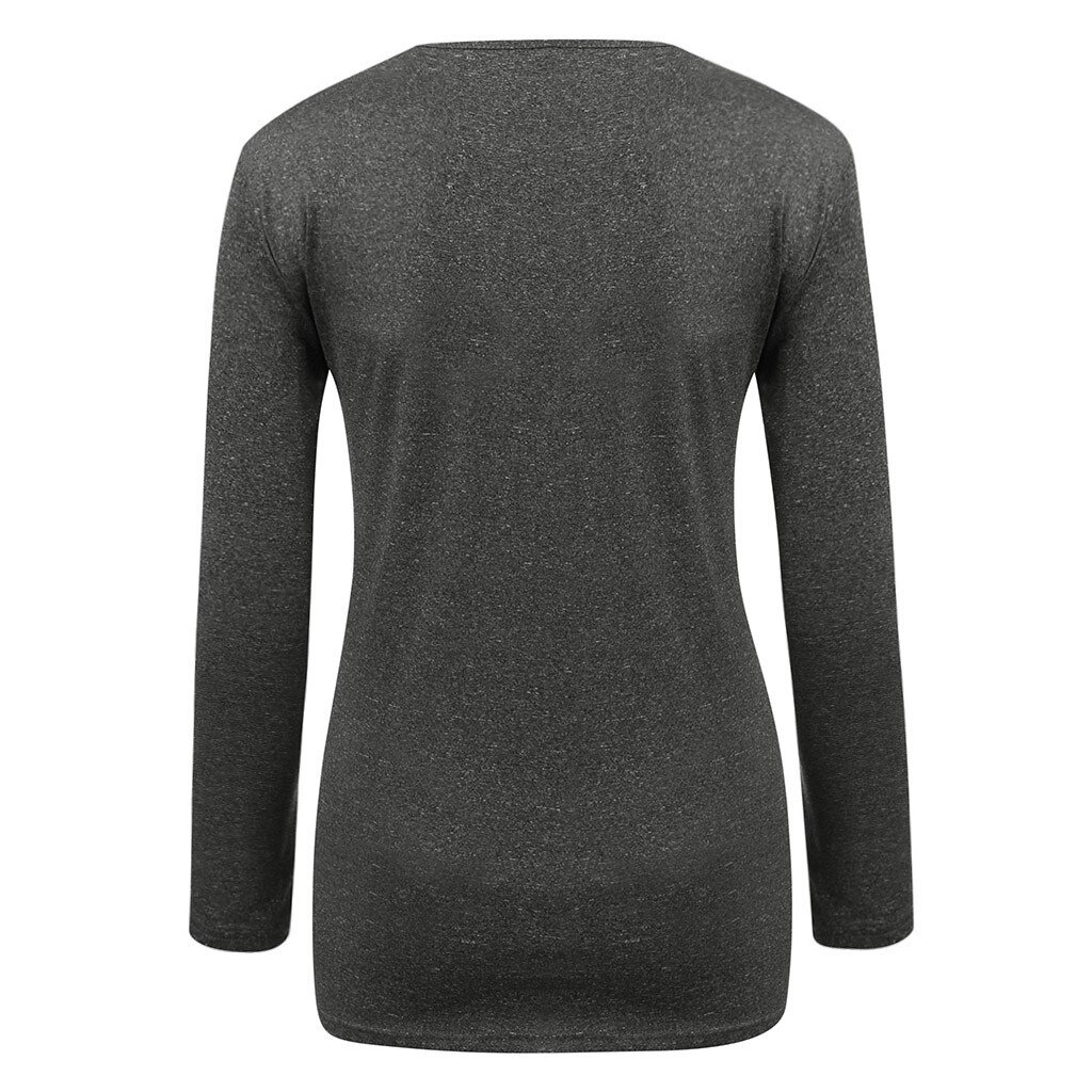 pregnancy announcement Women Pregnant Maternity O-Neck Long Sleeve Button Solid Blouse Tops camisas para embarazadas #y2