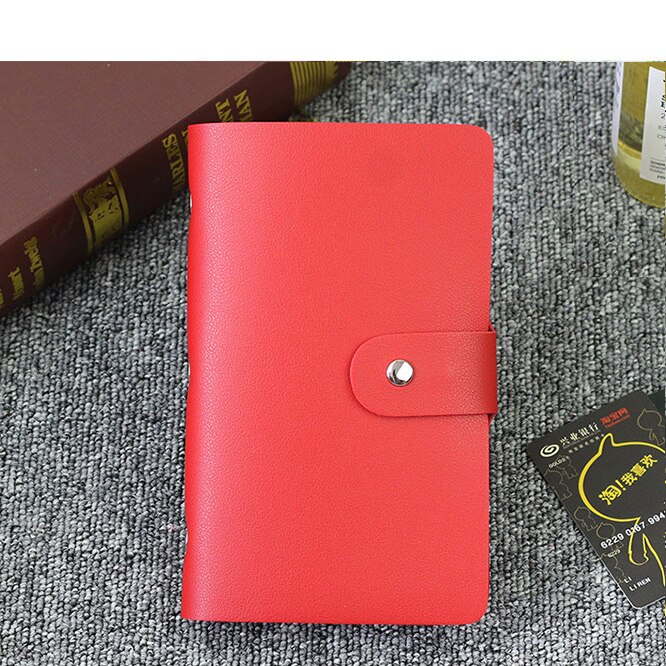 Business Card Holder Black 156 Bank Women&Men Card Bags Name Id Business Leather Credit Card Case Card Holder Ls8916fb: Red