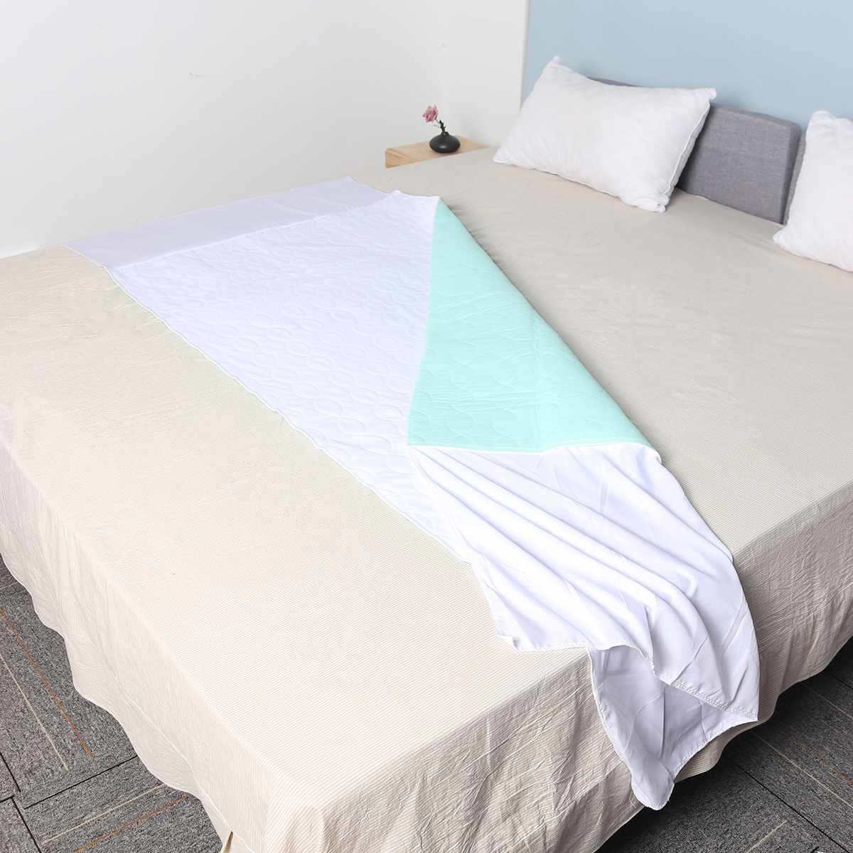 Kidsadult 4 Layer Tuckable Matras Cover Wasbare Herbruikbare Protector Waterdichte Underpad Bed Pad Voor Incontinentie Patiënt Cover