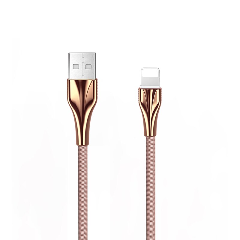 Kabel USB NOHON 3A trwałe szybkie ładowanie kable przewód ładowarki telefonu komórkowego dla iPhone 11 zawodowiec XS MAX XR X 8 7 6S plus linia danych: róża złoto
