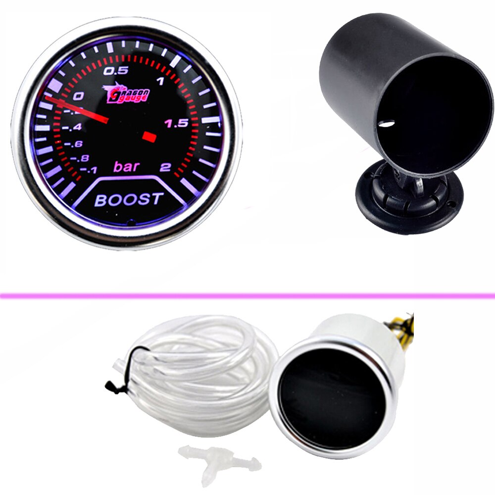 Ee Ondersteuning Auto Universele Rook Len 2 &quot;52 Mm Bar Turbo Boost Bar Gauge Meter 52 Mm Zwart Gauge pod Auto-onderdelen Auto Styling