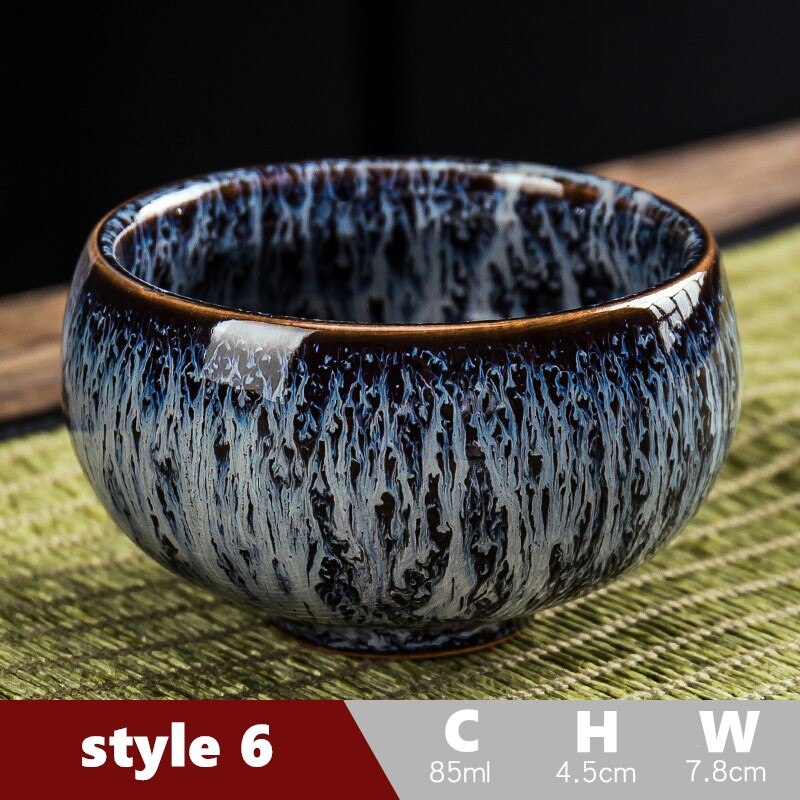 85ml Tea Set Teaware Tea Set Cup Ceramic Chinese Style Tea Cup Set Gongfu Tea Set Colorful Glazed Tea Set: style 6