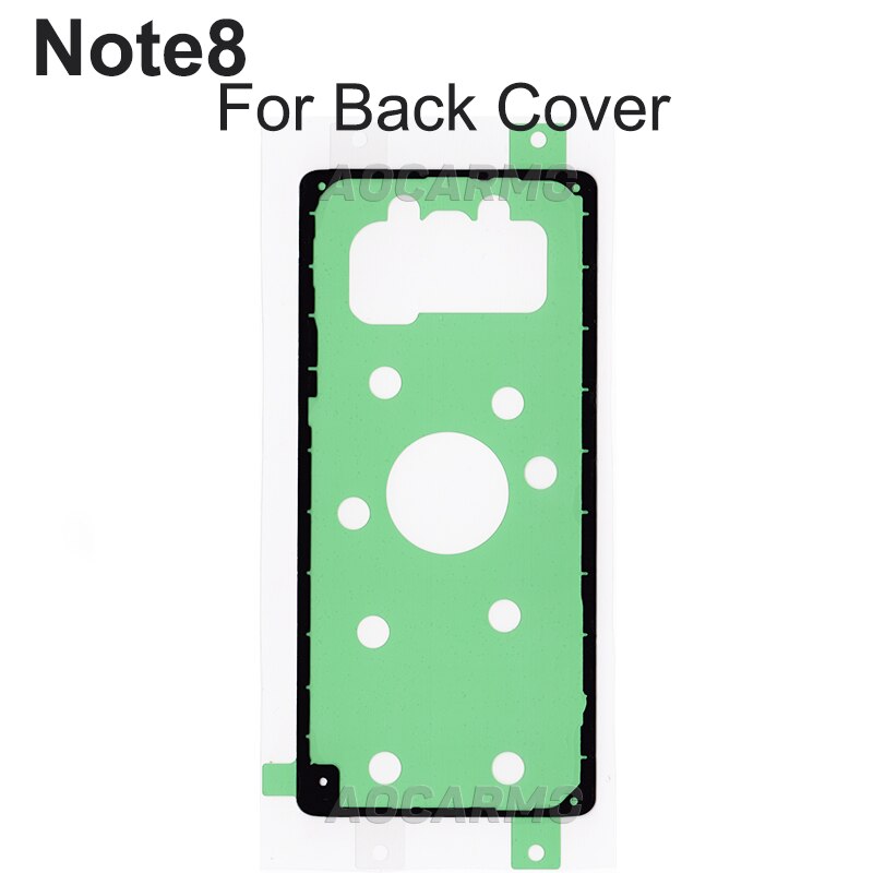 Voor Samsung Galaxy Note 8 Note8 SM-N9500 Volledige Set Plakband Lcd-scherm Back Battery Cover Frame Camera Lens Sticker lijm: Back Adhesive