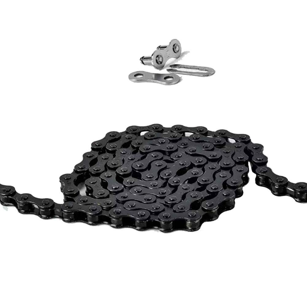 Fietsketting Fietsketting Fixed Gear Baanfiets Fietsketting Single Speed Magische Knop Kleurrijke 98 Links Onderdelen: Black