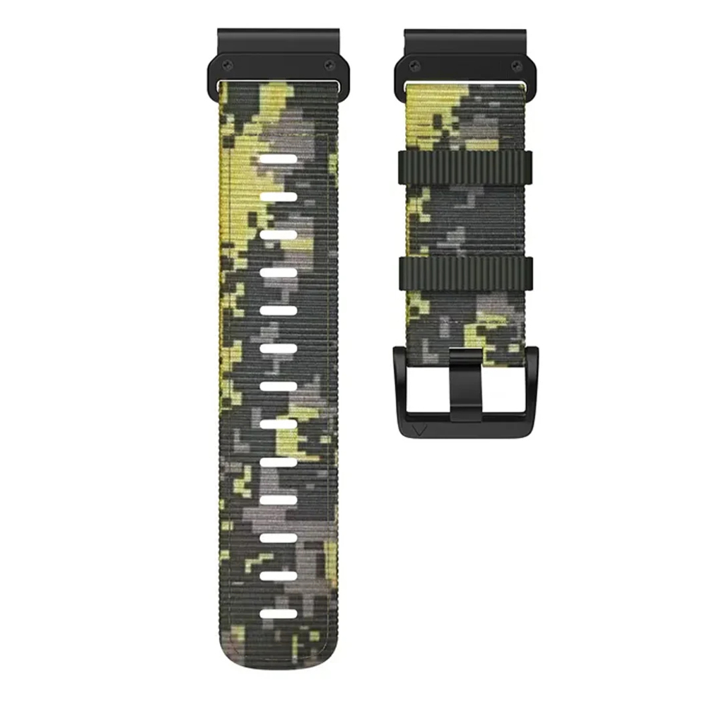 22mm 26mm QuickFit Nylon Uhrenarmbänder für Garmin Fenix 7 7X 6 6X Profi 5X 5Plus geflochtenes Armbinde für Garmin Epix Profi Gen 2 Enduro 3 2: verrotten schwarz / 20 mm