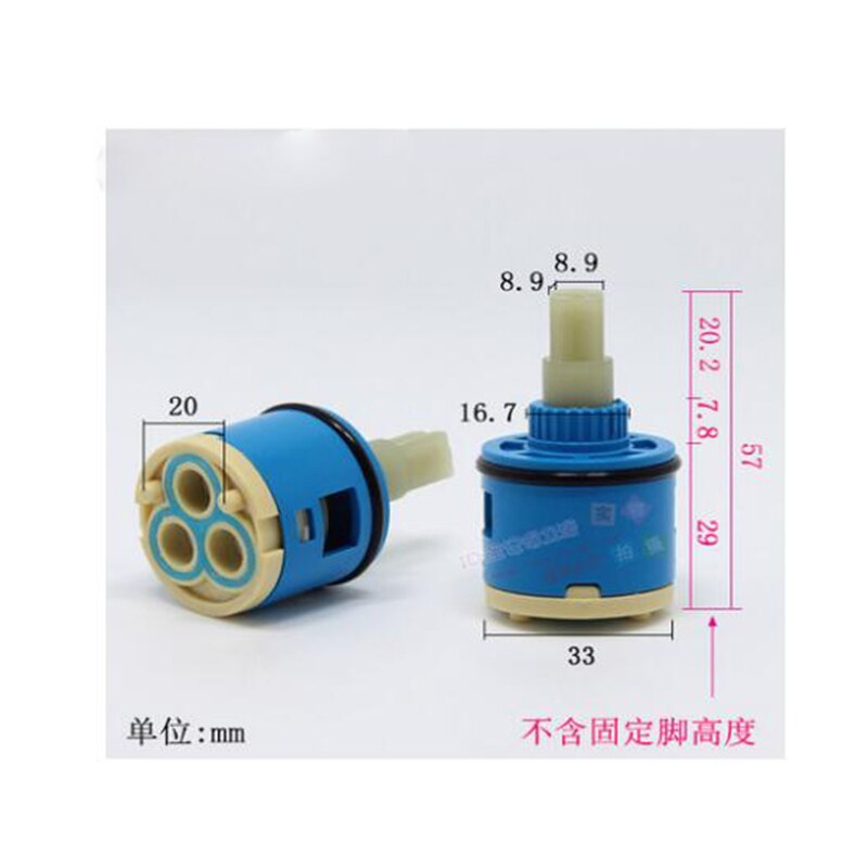 Shower three-stage faucet cartridge Three-speed cartridge repair parts 22/26/33 cartridge: Green