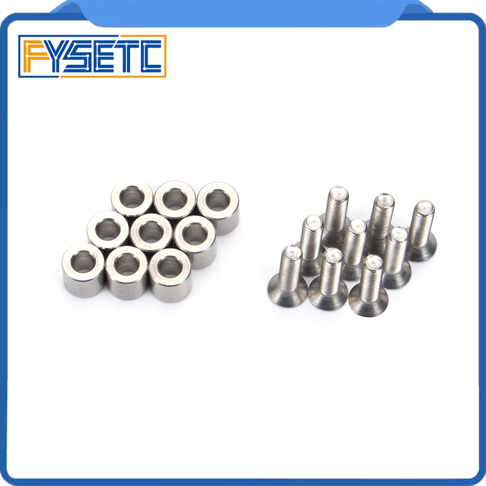 1Set /9 Uds 6x6x3mm espaciador de aluminio con 9 Uds M3 tornillos y llave como para Prusa MK3 climatizada cama 6x6x3t espaciador