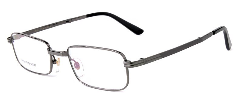 Folding frame Titanium Eyeglasses Frames Men Optical Glasses Frame Reading Clear Glasses Prescription Eyewear Lenses gold 6090: gray