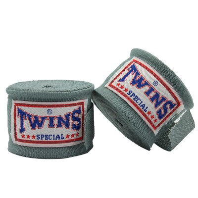 Gants d'entraînement de boxe thaïlandaise, 5m, bandage, protection du poignet, coup de poing, rond, MMA: Gris clair
