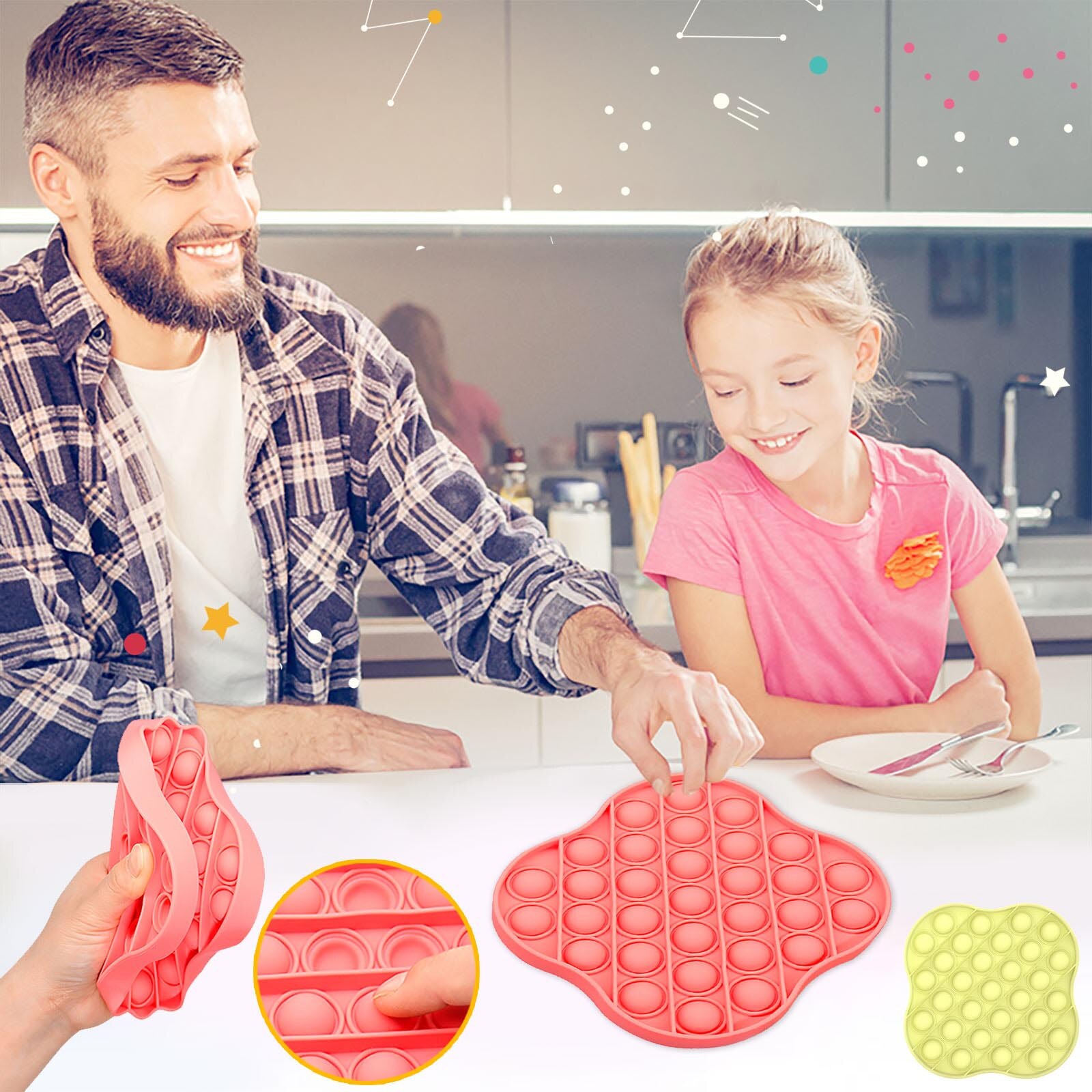 Push Spielzeug Popit Push Blase Push Sensorischen Spielzeug Autismus Spezielle Bedürfnisse Stressabbau Anti-Stress-Spielzeug Push Spinner антистр