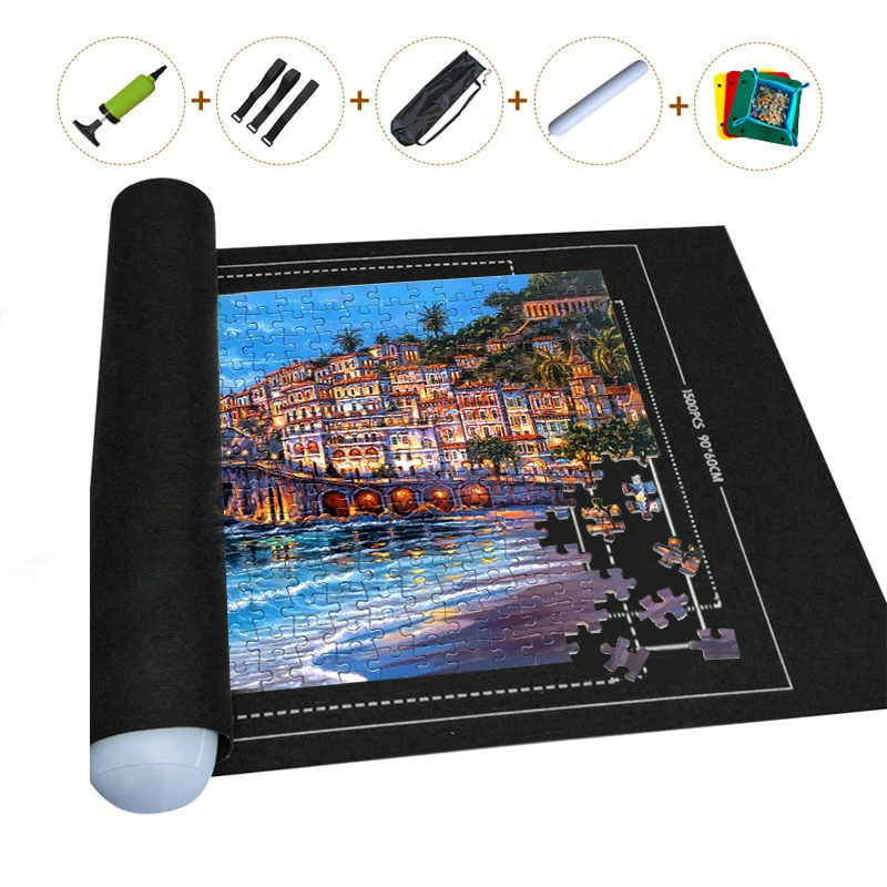 Professionele Puzzel Rolmat Deken Vilten Mat tot 1500/2000/3000 Stuks Accessoires Puzzel Draagbare Reizen Opbergtas