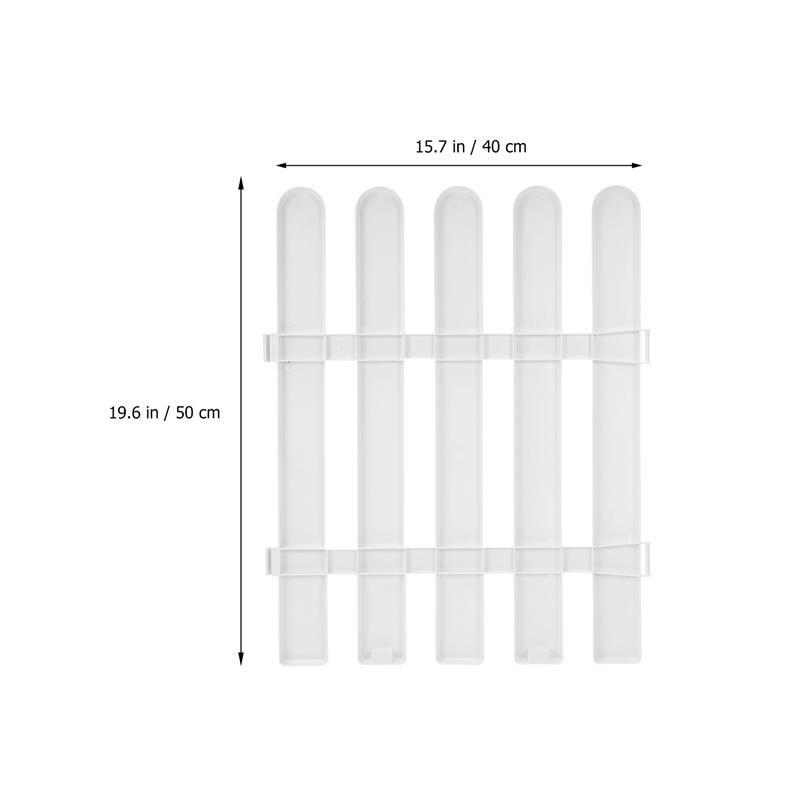 10Pcs Decorative Plastic Picket Fence Display Fence Garden Fence Path Fence: color 2