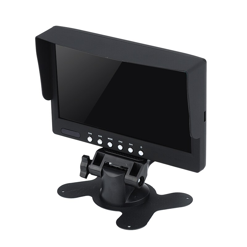 7 Inch Dual Input LCD Monitor - 2 AV input, 800x480 Resolution, PAL + NTSC Standards
