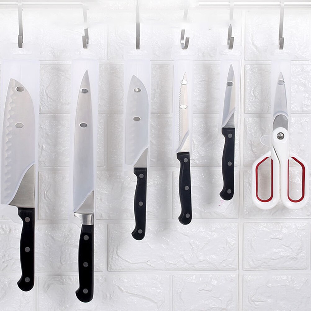 1 Set of 6pcs Plastic Knive Edge Guard Sheath Utility Cover Blades Protector Kitchen Knives Sheath Knives Edge Guards