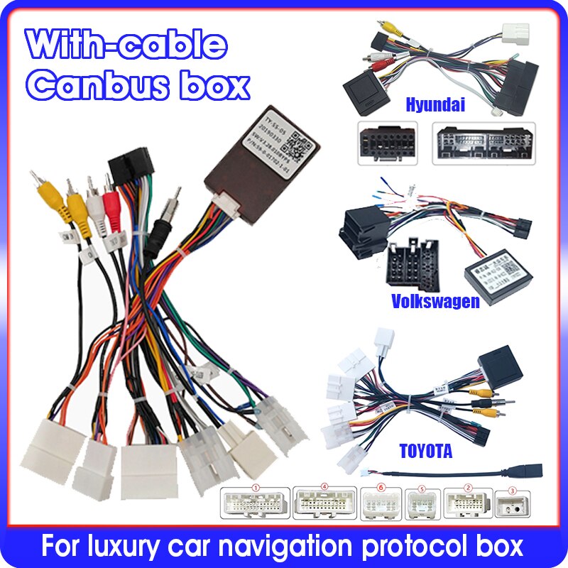 Amplificador de radio para coche Canbus, adecuado para varios cables de Toyota, Honda, Volkswagen, Kia, Nissan, Hyundai, etc.