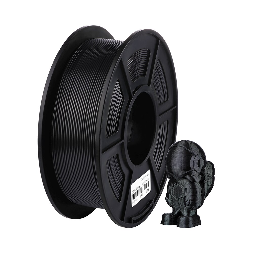 ANCUBIC 3D Drucker Filament PLA 1,75mm Kunststoff Für Chiron mega 1KG 6 Farben Optional Gummi Verbrauchs Material für ender 3 Profi: Schwarz-1KG