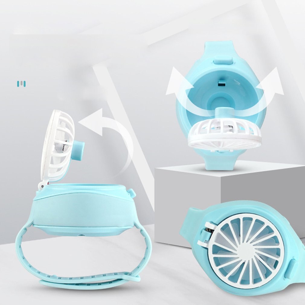 Handheld Electric Mini Watch Simple Fan Portable Summer rechargeable USB Folding Pocket Small Fan