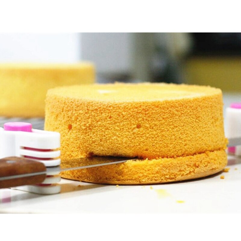 2PCS DIY Cake Slicer Stratification Auxiliary Bread Slice Cutter Toast Cut 5 Layers Leveler Slicer Kitchen Fixator Guide Tool