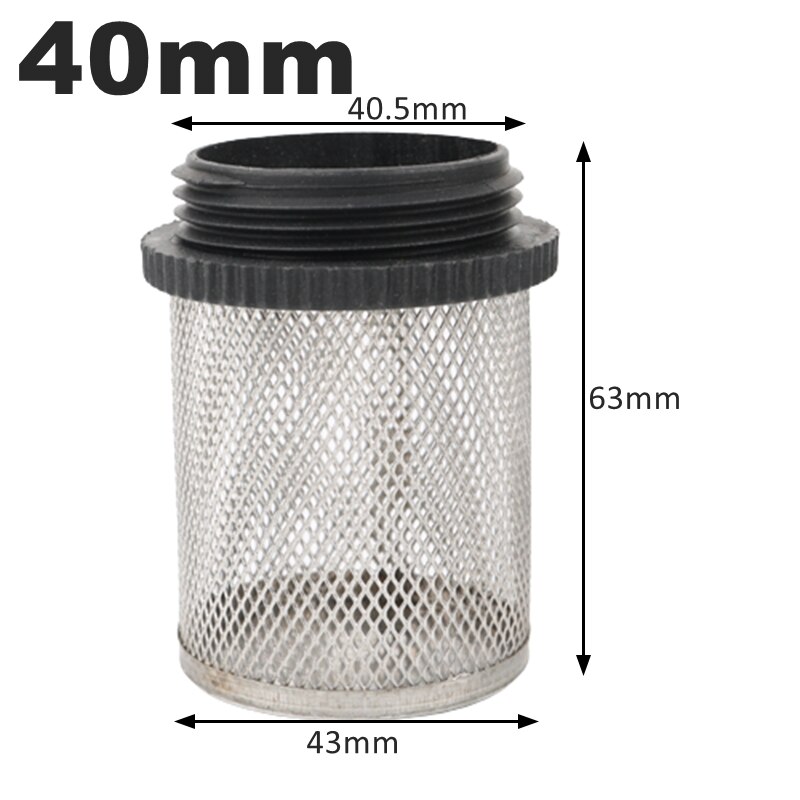 20/25/32/40/50/63mm 304 Stainless Filter For Garden Irrigation Aquarium Water Pump Fillter Plastic Male Thread Filter: Red / 1''