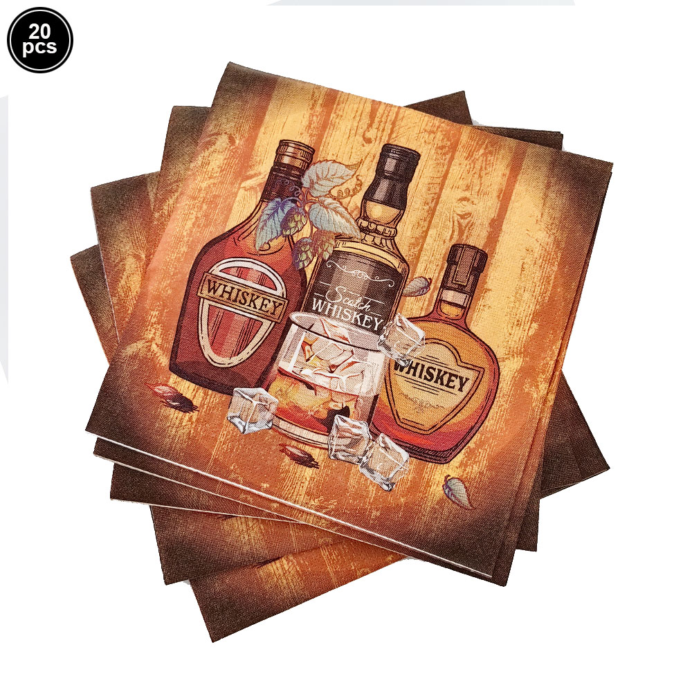 Whiskey Themed Party Tableware Whiskey Spiral Pendant Whiskey Aluminum Foil Ball Birthday Party Decorations Adult Party Supplies: VIOLET/紫罗兰