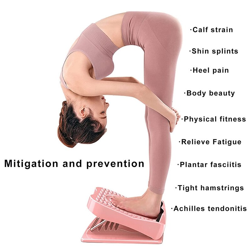 Tilt Board Portable Slant Board Adjustable Slant 5 Levels Anti Slip Leg Strength Exerciser Yoga Auxiliary Equipment