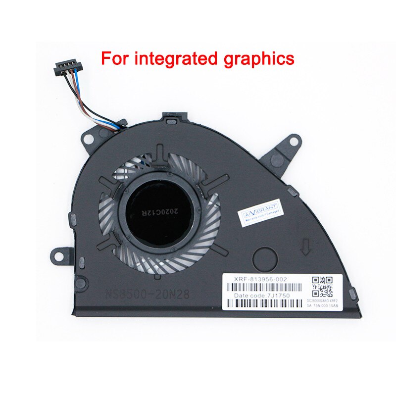 Laptop Fan for HP 15 15-CS 15-CW TPN-Q208 TPN Q210 Cooling Heatsink: B