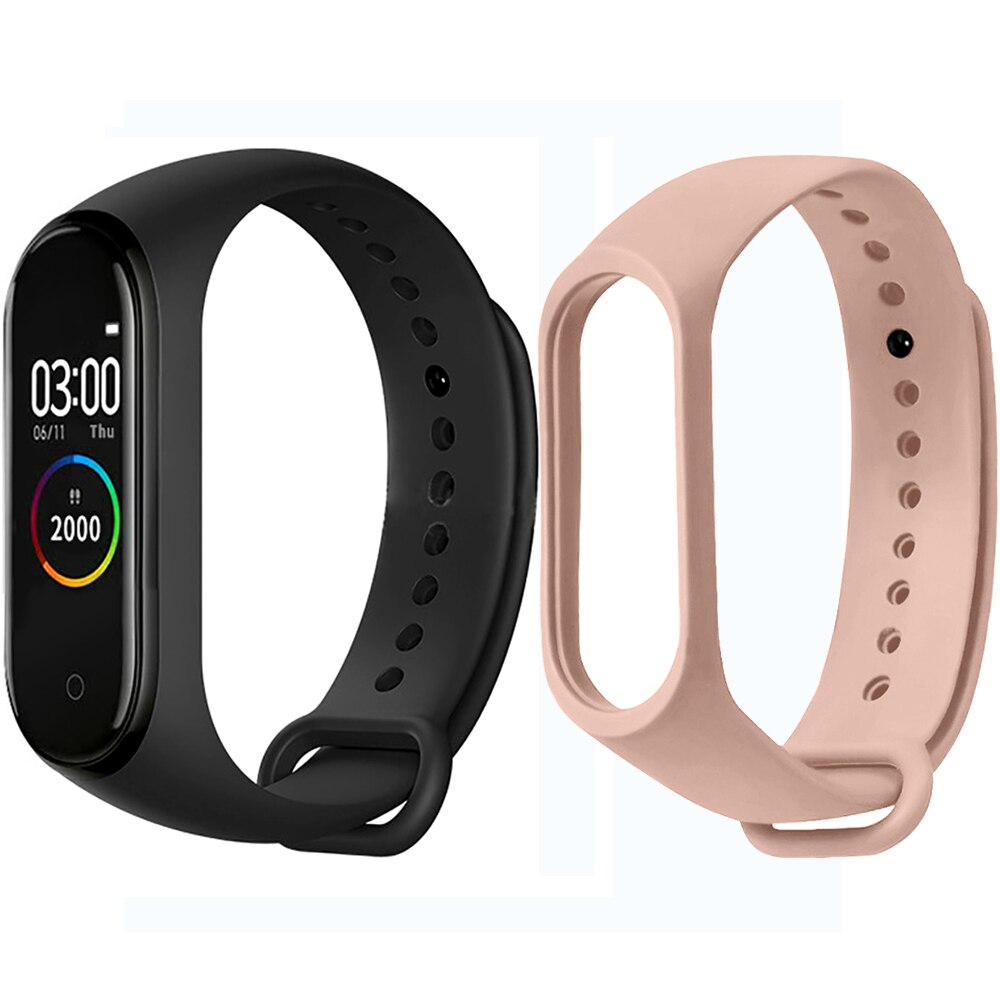 Colorido m4 inteligente pulseira smartband à prova dwaterproof água pressão arterial monitor de freqüência cardíaca fitness rastreador pulseira inteligente m4 banda relógio: As the picture show1