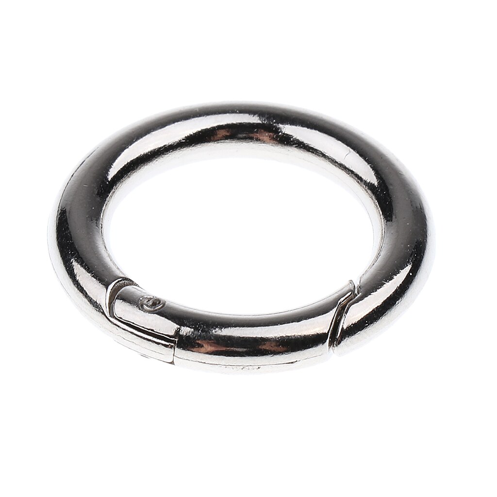 10 Pieces O Shaped Carabiners, Spring Round Carabiner Clip Snap Hook Keyring Outdoor Accessories for Hiking Camping