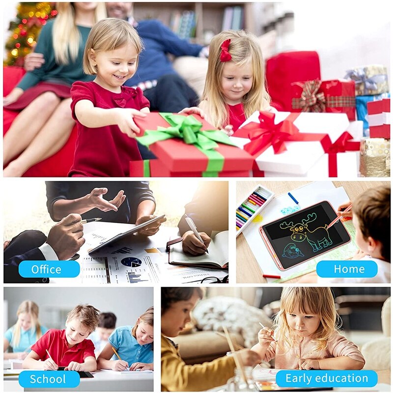 9-Inch Drawing Board Lcd Writing Board Erasable and Reusable Notepad Graffiti Board Color Screen Children&#39;s