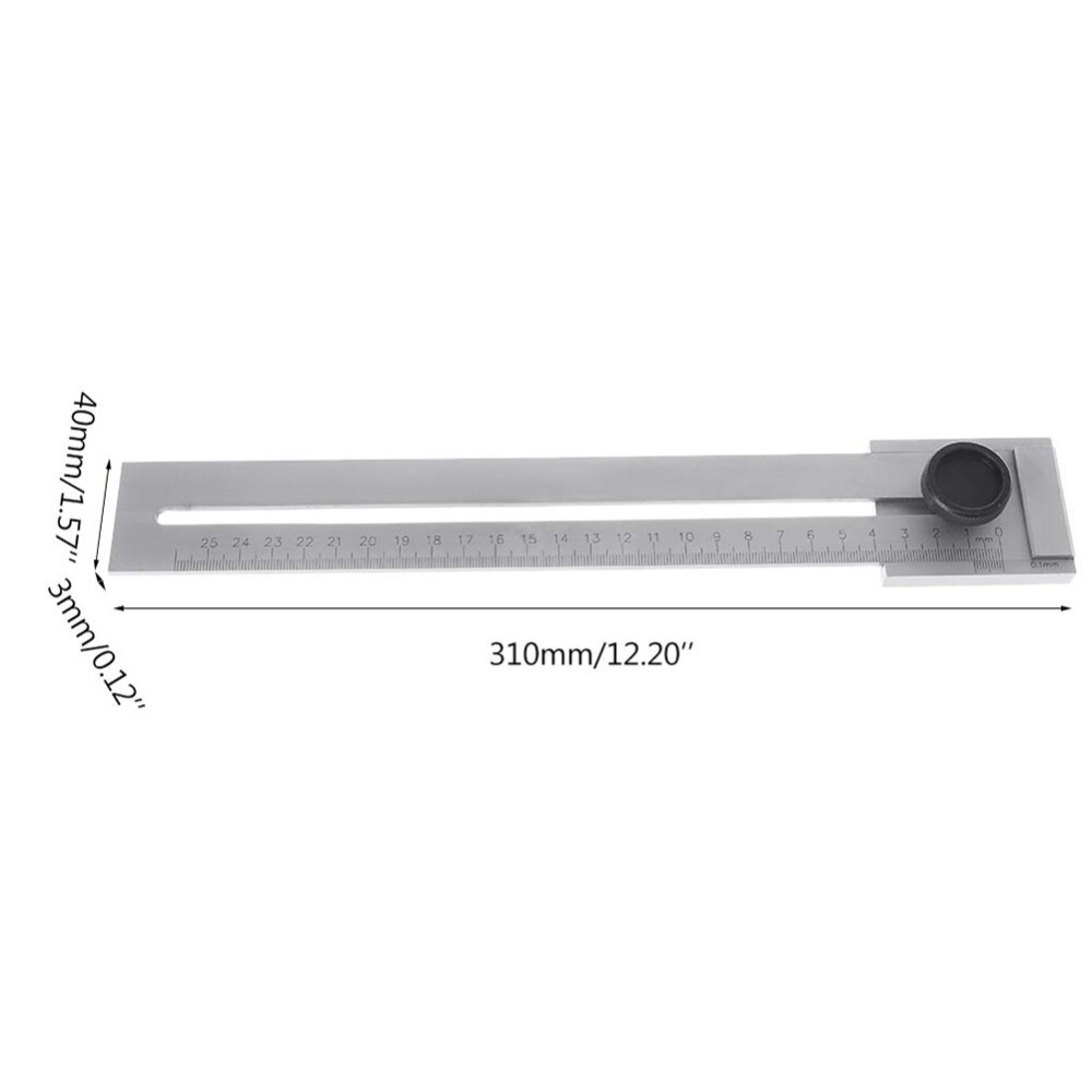 200mm/250mm/300mm Screw Cutting Marking Gauge Mark Scraper Tool for Woodworking Measuring Knurled thumb screw marking Set: 0-250mm