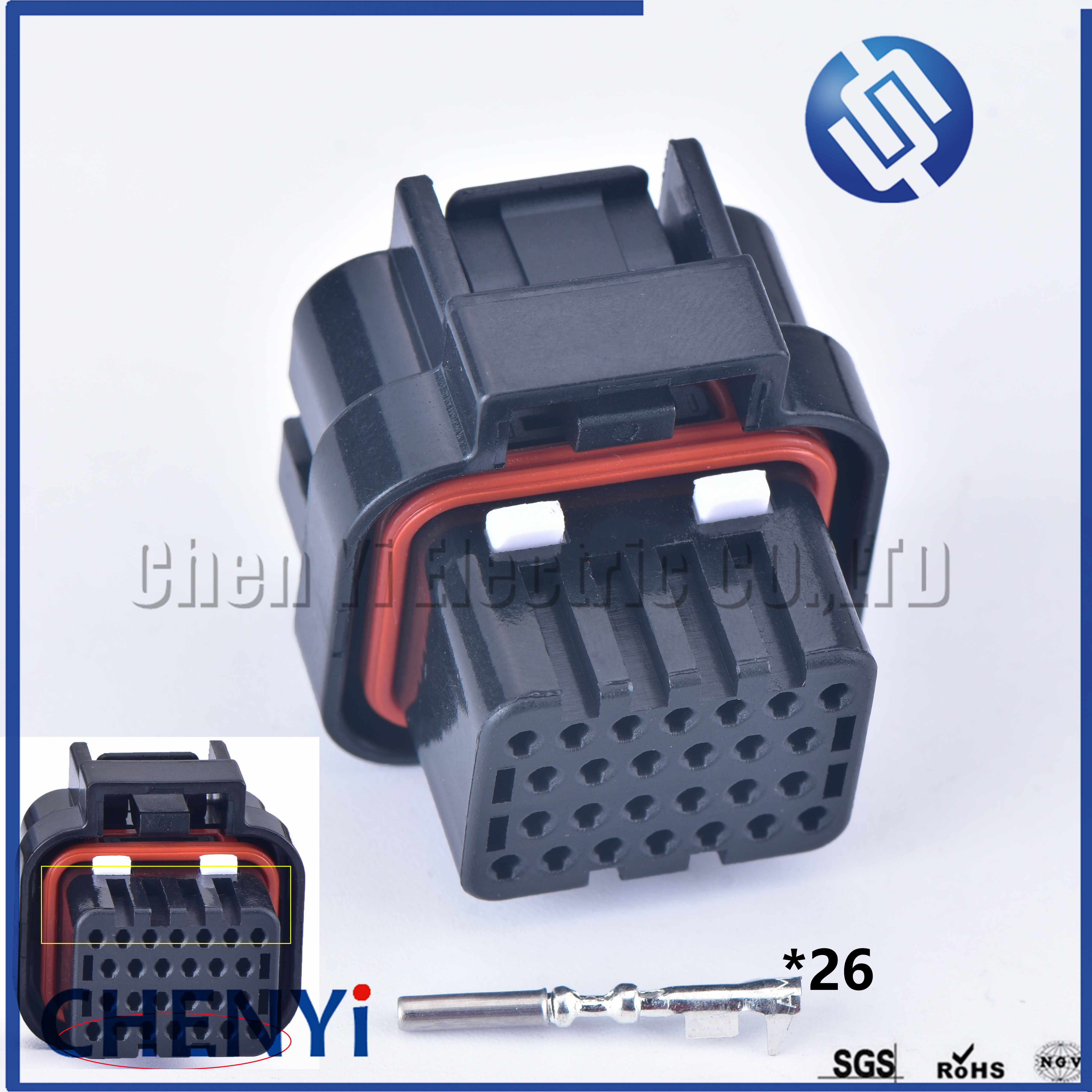 26 pines 3- 1437290 -7 1473416 -1 SUPERSEAL 3/4/5/6 ranuras eléctrico hembra o macho Cable PCB recto a conector de placa enchufe ECU: Multicolor