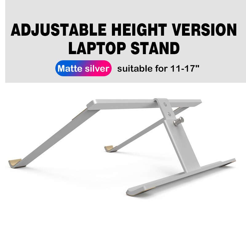 Laptop Stand Simple Aluminum Tablet Holder Universal for Apple MacBook Air Pro 11-17" Folding Office Notebook Portable: S-ADJUSTABLE HEIGHT