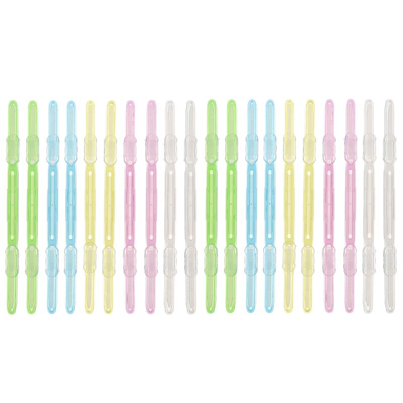 20PCS Multi-functional Binder Clip Plastic Paper Fasten Bookbinding Clips: Colorful