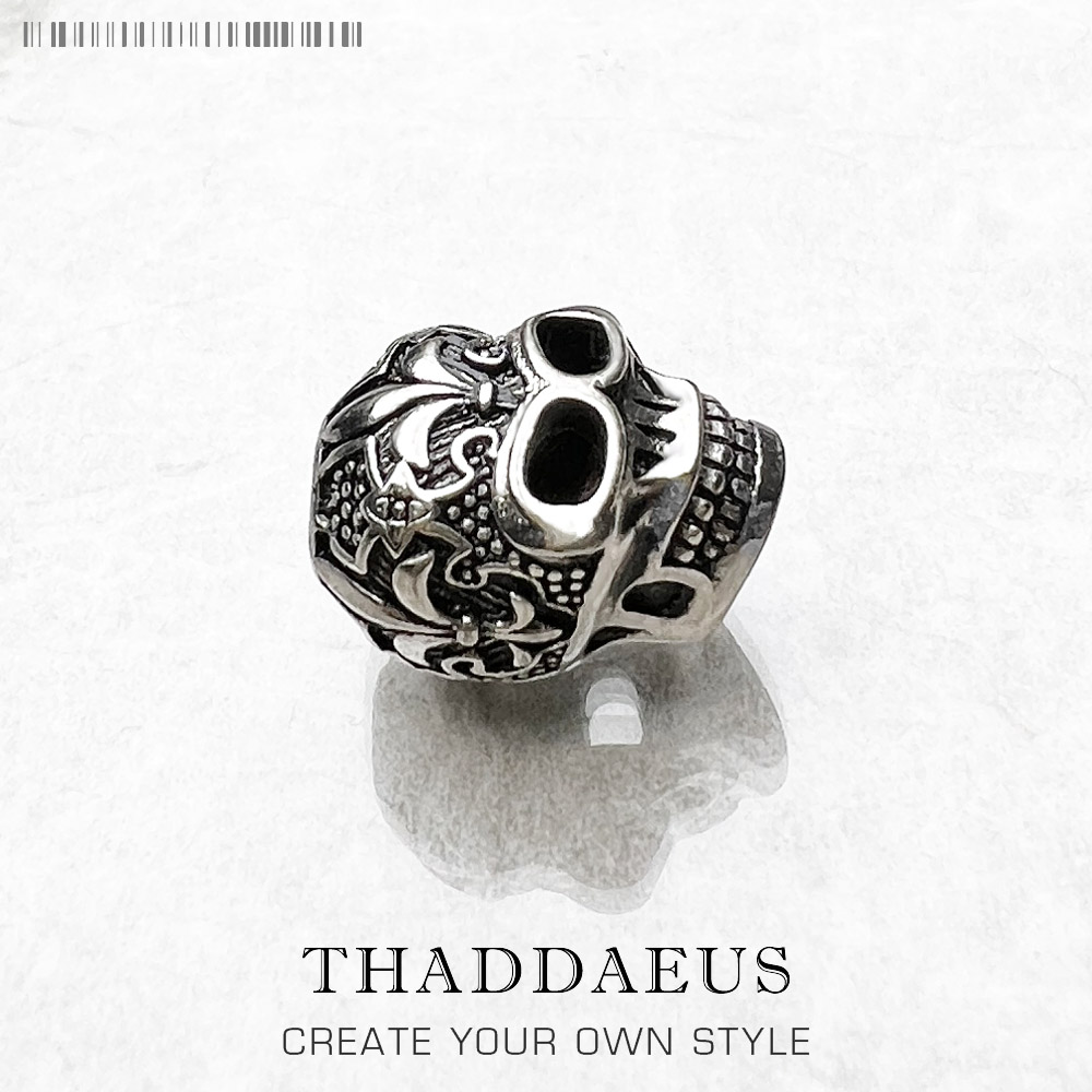 Beads Fleur-de-lis Lily Skull Rebel Street 925 Silver Europe Karma Jewelry Accessories