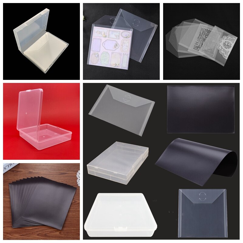 Magnetic Sheets &amp; Folder Bags Storage Box To Store Die Stamp Template Cards Cover Soft Magnet Sheet and Transparent Box