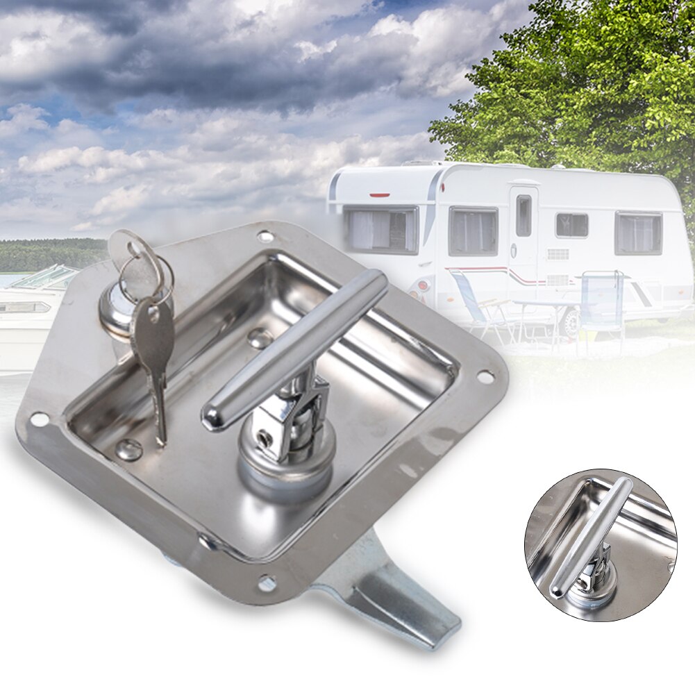 Canopy Rustproof T Handle Stainless Steel Durable Tool Box Lock Folding Truck Accessories Motor Homes Trailer Caravan