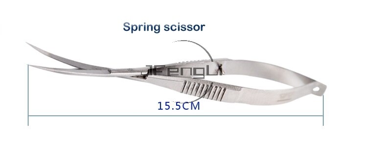 ADA style VIV Bend Straight Spring Scissor Stainless steel Scissor For plant tanks aquarium: Spring