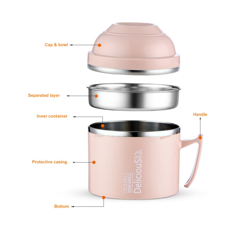 Thermos Voedsel Container Vacuüm Lunchbox Geïsoleerde Voor Voedsel Soeppan Stoofpot Waterkoker Draagbare Roestvrijstalen Kom Thermoskan