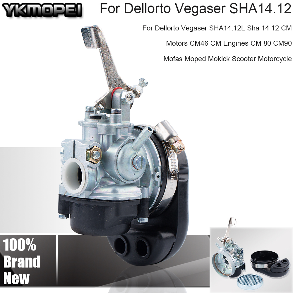 Carburateur de moto pour Dellorto Vegaser SHA14.12L Sha 14 moteurs 12 CM CM46 CM moteurs CM 80 CM90 Mofas cyclomoteur Mokick Scooter