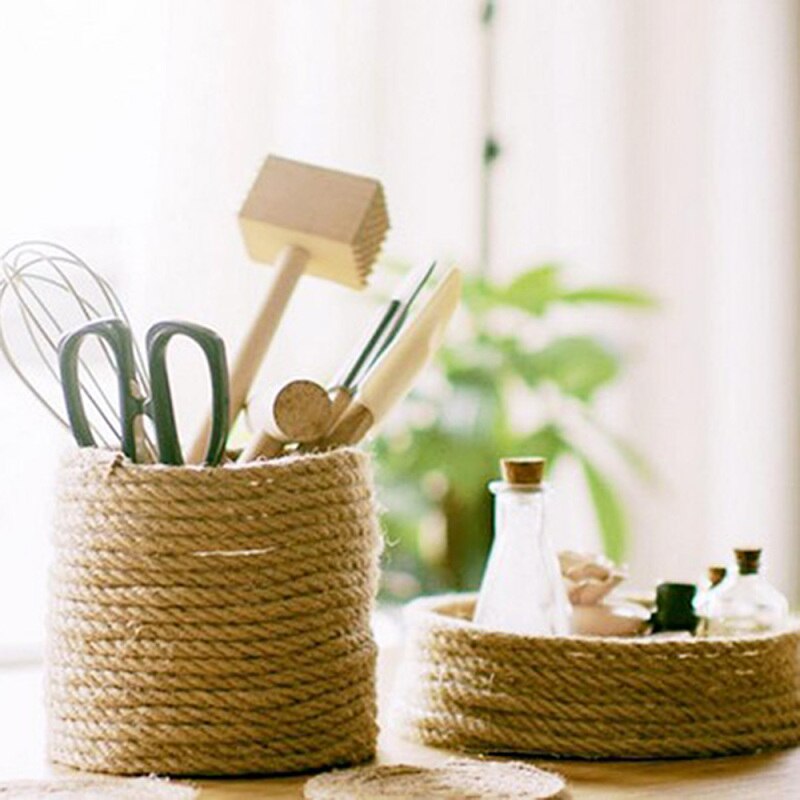 2m 5m DIY Handmade Twisted Push-pull Jute String Marine Automotive Forestry Thick Thin Hemp Rope Decoration Materials