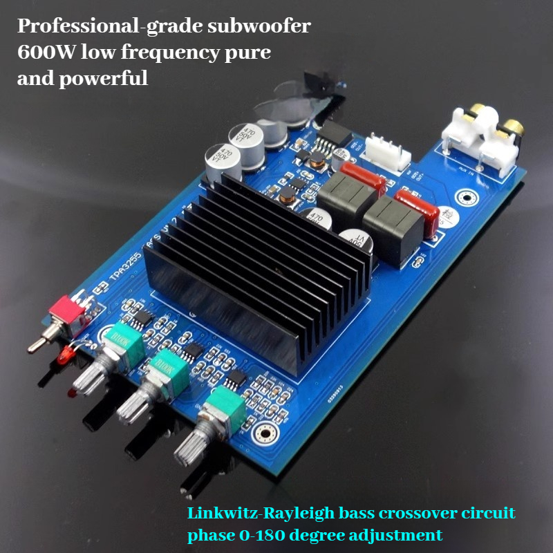 TPA3255 600W high power -grade mono subwoofer digital amplifier board finished machine low frequency adjustable