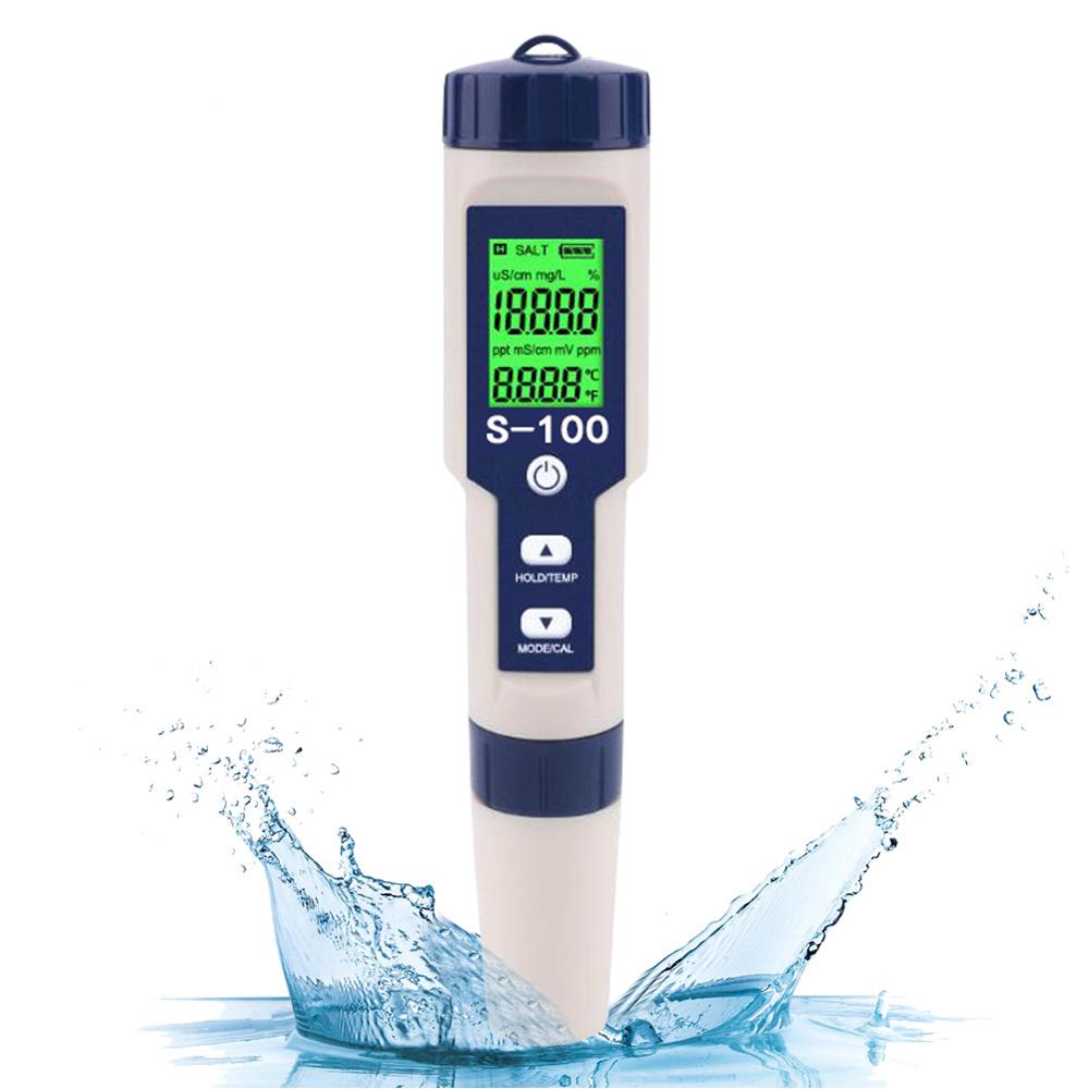 Bärbar vattenanalysator multifunktions hydrometer temperatur elektronisk salthaltsmätare 25%