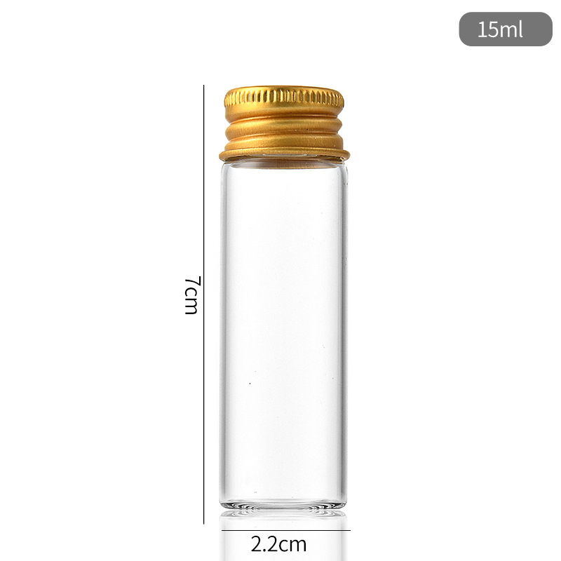5 ~ 30ml små glassflasker med skrukork, oppbevaringsglass, minibeholdere, gjennomsiktige hetteglassflasker, tomme, påfyllbare flasker: Rød