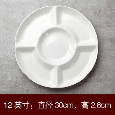 Ceramic circular multi tray five fruit platters fruit platter cold dish snack bar restaurant stewed dish with drie: 3