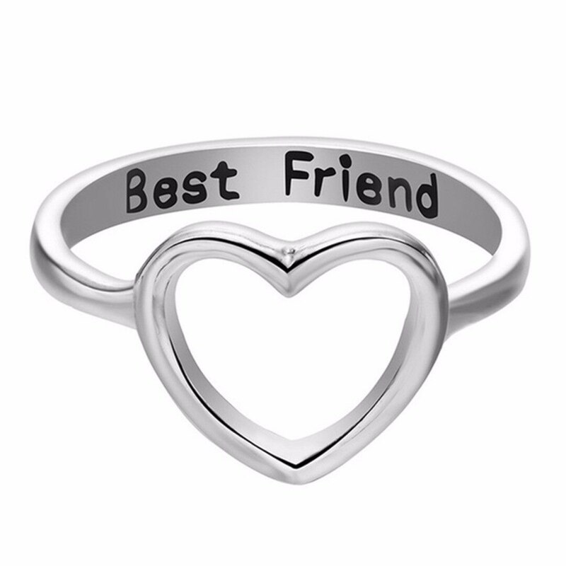 1 Pc Mädchen Freundschaft Liebe Herz Beste Freund Ring Frau Schmuck Ringe