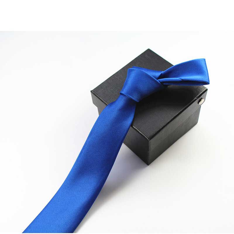 Corbata roja estrecha informal para hombre, corbata negra delgada para hombre, accesorios sencillos para , corbatas formales de C005, 5cm: c16 Royal Blue