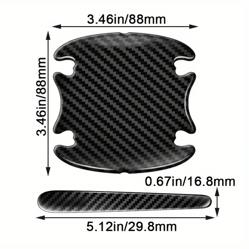 Carbon Faser Auto Tür Griff Schüssel Scratch Schutz Aufkleber Protector Autos Aufkleber Auto Griff Anti-kollision Schutz Streifen